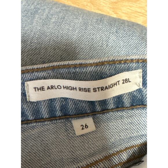 Aritzia Denim Forum The Arlo Womens Blue High Rise Straight Denim Jeans Pants 26 - Picture 5 of 6